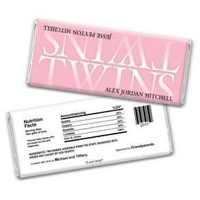 Twins Personalized Candy Bar - Wrapper Only