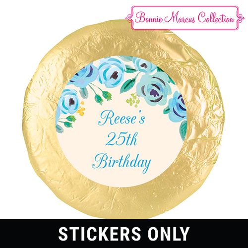 Here's Something Blue Birthday Favors 1.25in Stickerss