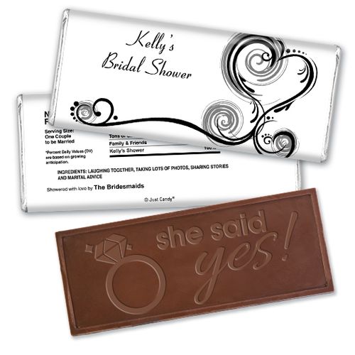 Love is Glorious Bridal Shower Favors Personalized Embossed Bar Assembled