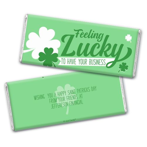 Personalized St. Patrick's Day Chocolate Bar and Wrapper - Feeling Lucky