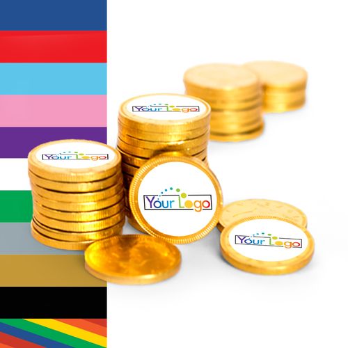 Business Promotional Add Your Logo Chocolate Coins (84 Pack)