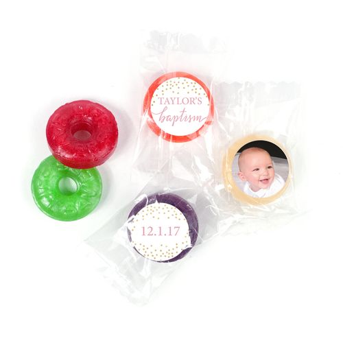 Personalized Bonnie Marcus Confetti Baptism LifeSavers 5 Flavor Hard Candy (300 Pack)