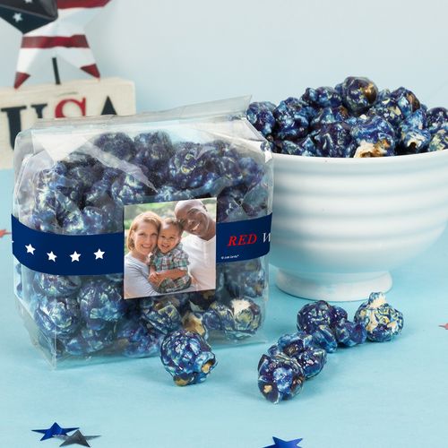 Personalized 4th of July All-American Photo Candy Coated Popcorn 3.5 oz Bags