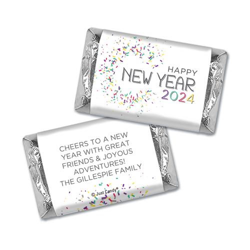Personalized New Year's Colorful Confetti Mini Wrappers Only