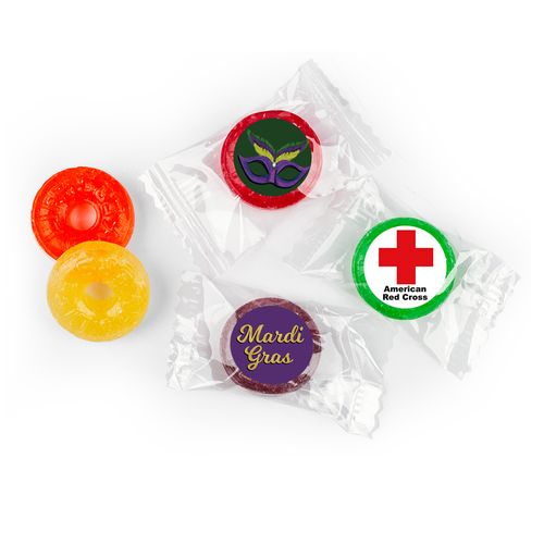 Personalized Life Savers 5 Flavor Hard Candy - Mardi Gras Add Your Logo