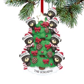 Personalized Black Bear Tree Family 7