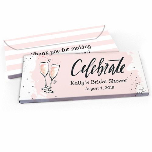 Deluxe Personalized The Bubbly Bridal Shower Candy Bar Favor Box