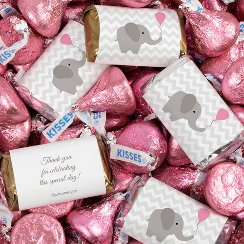 Girl Baby Shower Elephant Hershey's Miniatures and Kisses