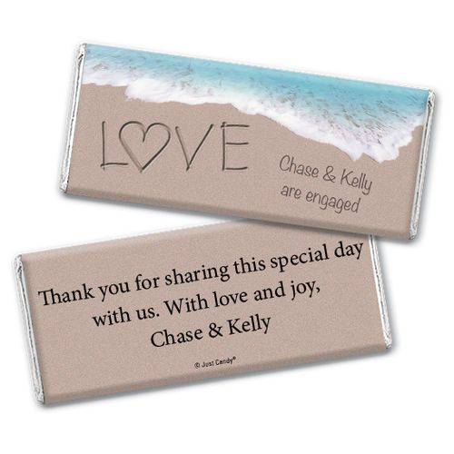 Hand in Hand Engagement Favors Personalized Candy Bar - Wrapper Only