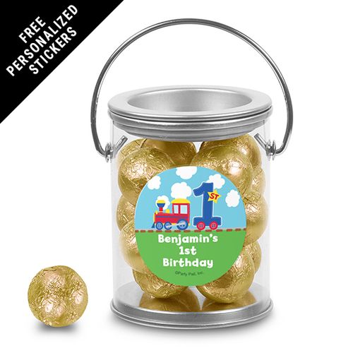 Birthday Personalized Paint Can Train 1st Birthday (25 Pack)