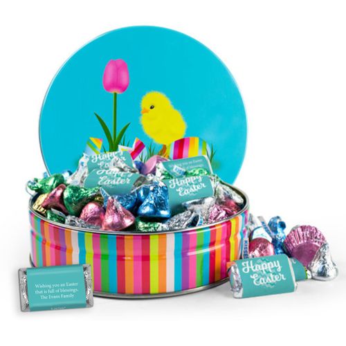 Personalized Easter Chick 1 lb Hershey's Easter Mix Tin