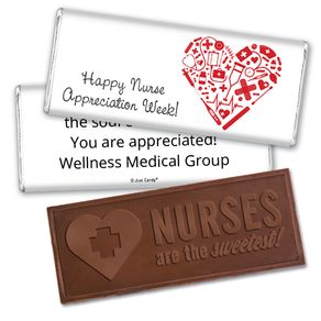 Personalized Heart of Healthcare Embossed Chocolate Bar