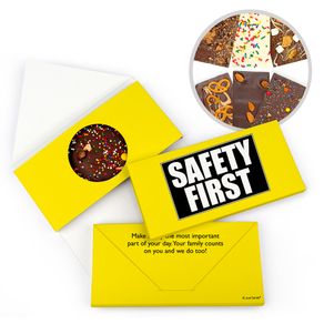 Personalized Safety First Business Gourmet Infused Belgian Chocolate Bars (3.5oz)
