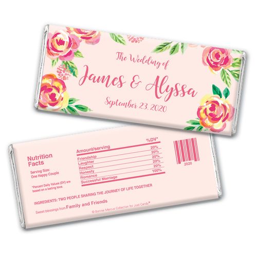 In the Pink Wedding Favorsby Bonnie Marcus Personalized Candy Bar - Wrapper Only