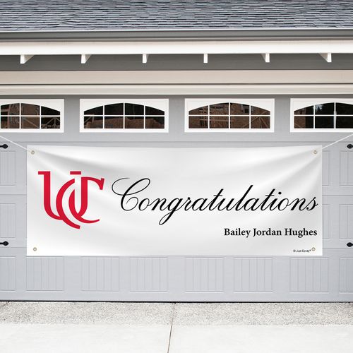 Personalized Graduation Garage Banner - School Logo