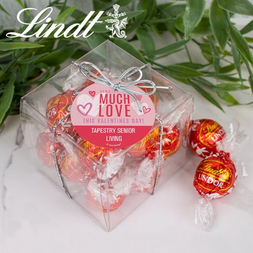 Personalized Valentine's Day Lindor Truffles by Lindt Cube Gift - Sending You Much Love