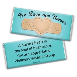 Nurse Appreciation Personalized Chocolate Bar Bandage Heart