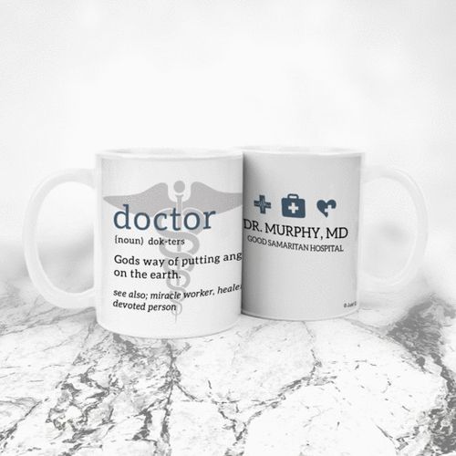 Personalized Coffee Mug Thank You Doctor (11oz) - Definition of a Doctor