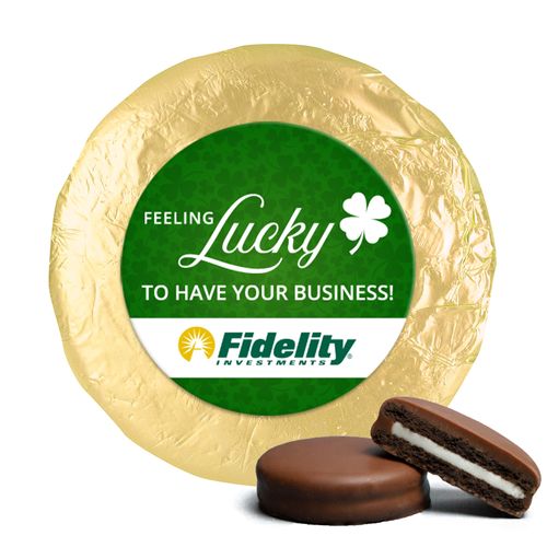 Personalized St. Patrick's Day Feeling Lucky Add Your Logo Chocolate Covered Oreos