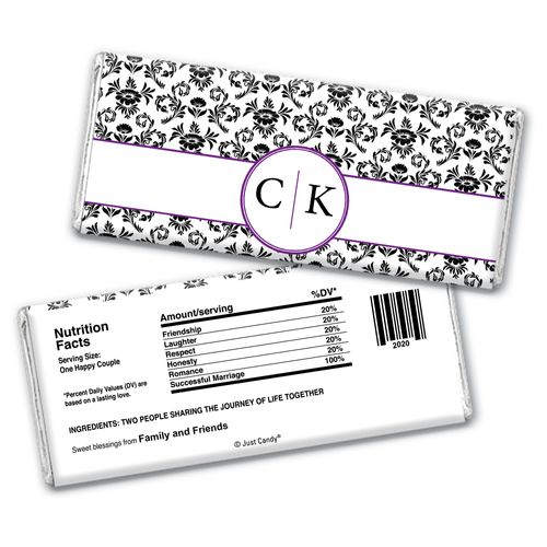 Parisian Seal Personalized Candy Bar - Wrapper Only