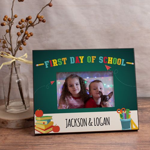 Personalized Picture Frame - First Day of School Supplies