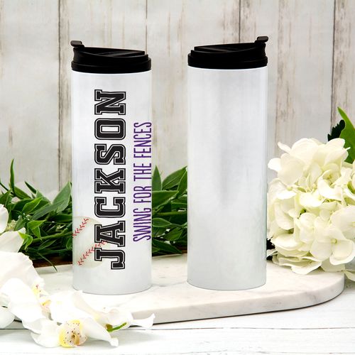 Personalized Baseball Stainless Steel Thermal Tumbler (16oz)