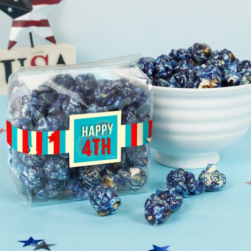 4th of July Star Spangled Stripes Candy Coated Popcorn 3.5 oz Bags