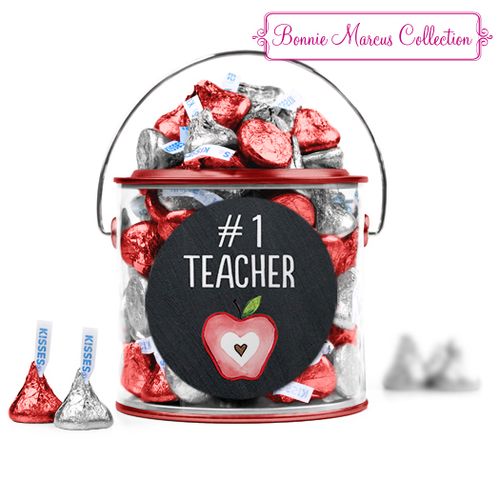 Bonnie Marcus Collection Teacher Appreciation Apple Paint Can with Sticker