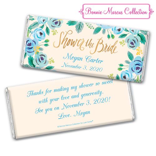 Here's Something Blue Bridal Shower Favors Personalized Hershey's Bar Assembled