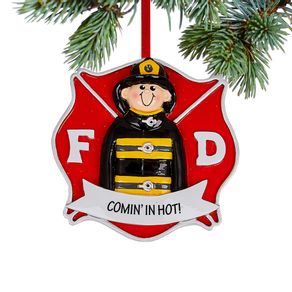 Personalized Firefighter Guy Christmas