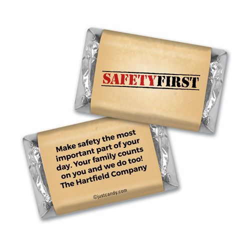 Personalized Hershey's Miniatures - National Safety Month "Safety First"