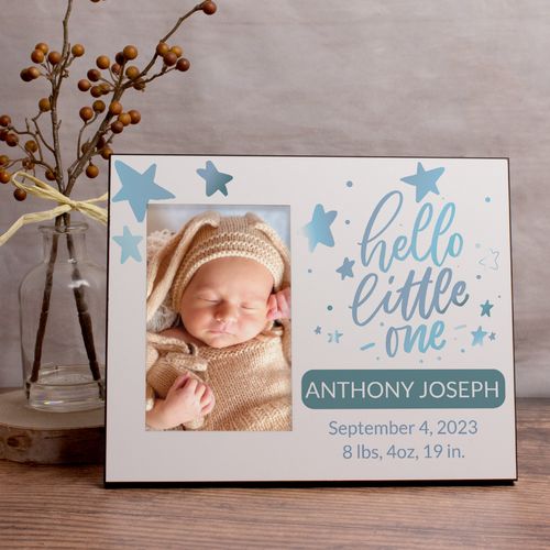 Personalized Picture Frame - Hello Little One Blue
