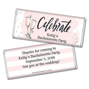 The Bubbly Custom Bachelorette Party Personalized Hershey's Bar Assembled