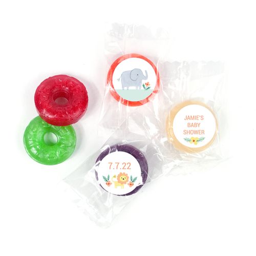 Personalized Bonnie Marcus Baby Shower Safari Fun LifeSavers 5 Flavor Hard Candy