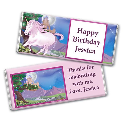 Personalized Birthday Unicorn Chocolate Bar & Wrapper