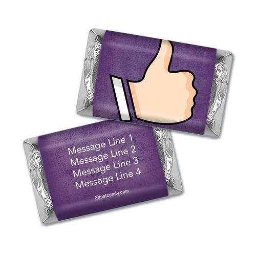 Personalized Hershey's Miniature Wrappers Only - Business Promotional Thumbs Up