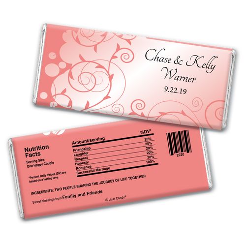 Satin Gown Personalized Chocolate Bar Wrappers
