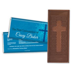 Communion Embossed Cross Chocolate Bar Classic Cross