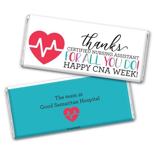 Nurse Appreciation Personalized Chocolate Bar CNA Week