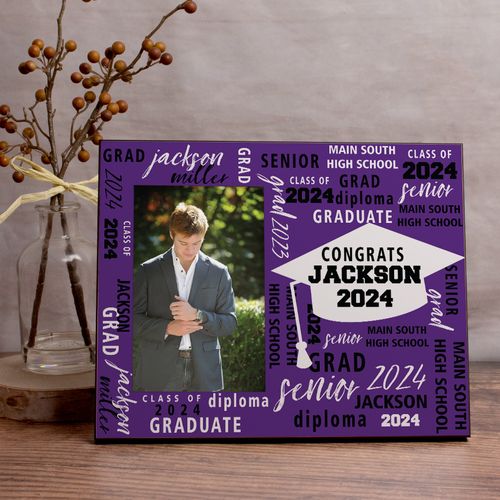 Personalized Picture Frame - Graduation Word Cloud