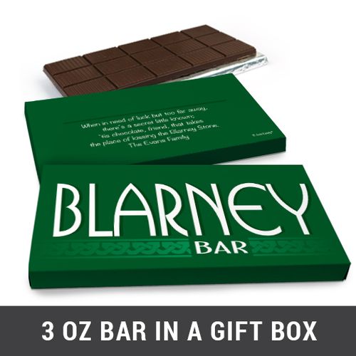 Deluxe Personalized Blarney Bar St. Patrick's Day Chocolate Bar in Gift Box (3oz Bar)