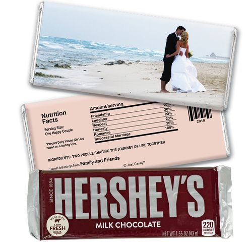 Wedding Favor Personalized Hershey's Milk Chocolate Bar Full Photo