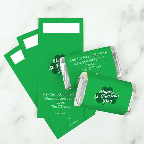 Personalized St. Patrick's Day Clover Mini Wrappers