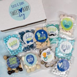 Personalized Baby Candy Care Package Gift Box - Sweet Baby Boy