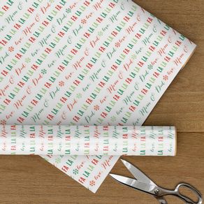 Custom Wrapping Paper - Fa La La Christmas