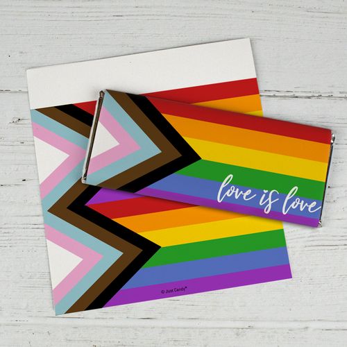 Rainbow Stripes Love is Love Candy Bar Wrappers Only