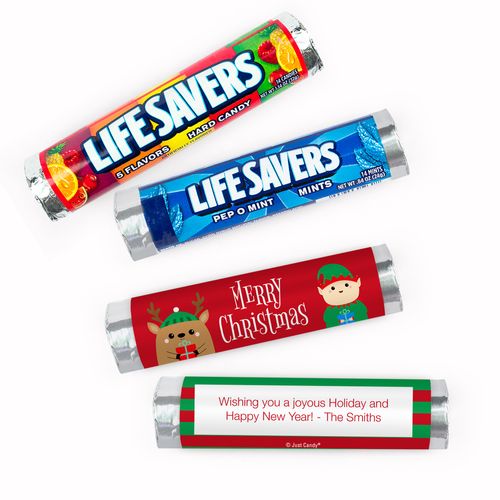 Personalized Christmas Winter Buddies Lifesavers Rolls (20 Rolls)