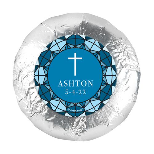 Personalized Confirmation Stain Glass 1.25" Sticker (48 Stickers)