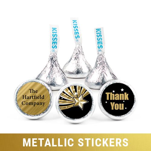 Personalized Hershey's Kisses - Metallic Thank You Shining Star