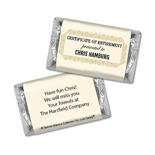 Personalized Bonnie Marcus Collection Retirement Certificate Miniature Wrappers Only